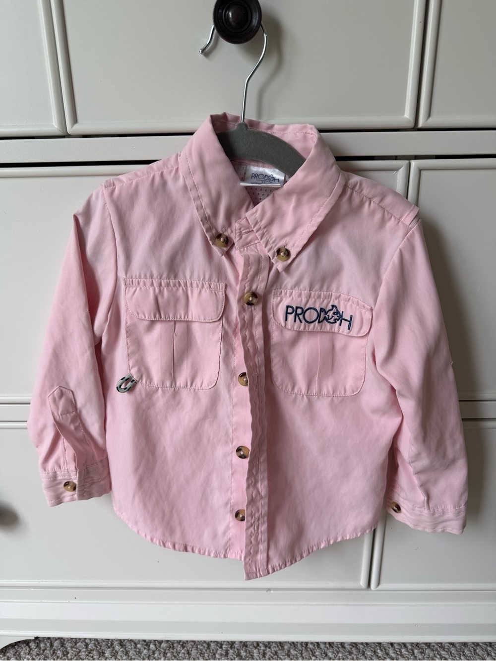 PRODAH Pink Button-Up Fishing Shirt
